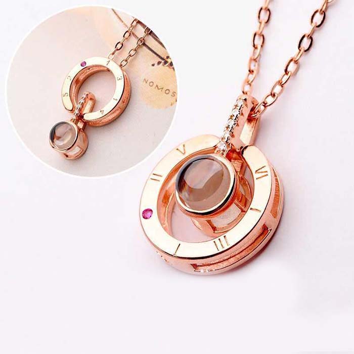 GiftBox, necklace with gift box and beautiful artificial rose - Image 3
