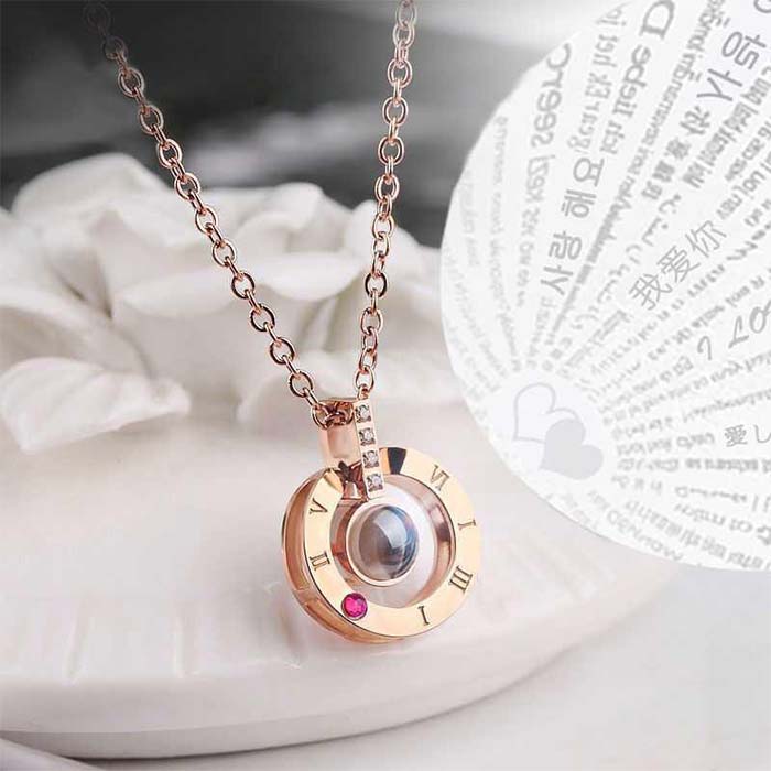 GiftBox, necklace with gift box and beautiful artificial rose - Image 6