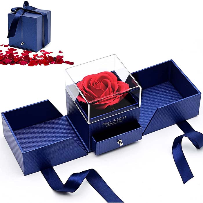 GiftBox, necklace with gift box and beautiful artificial rose - Image 8