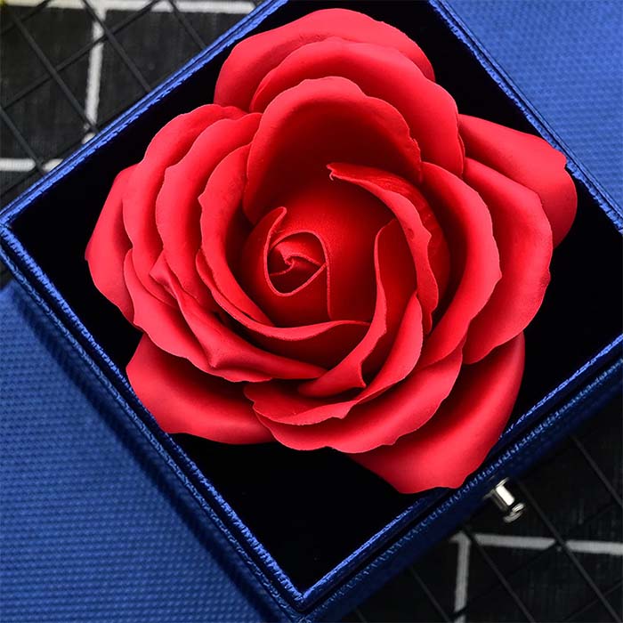 GiftBox, necklace with gift box and beautiful artificial rose - Image 9