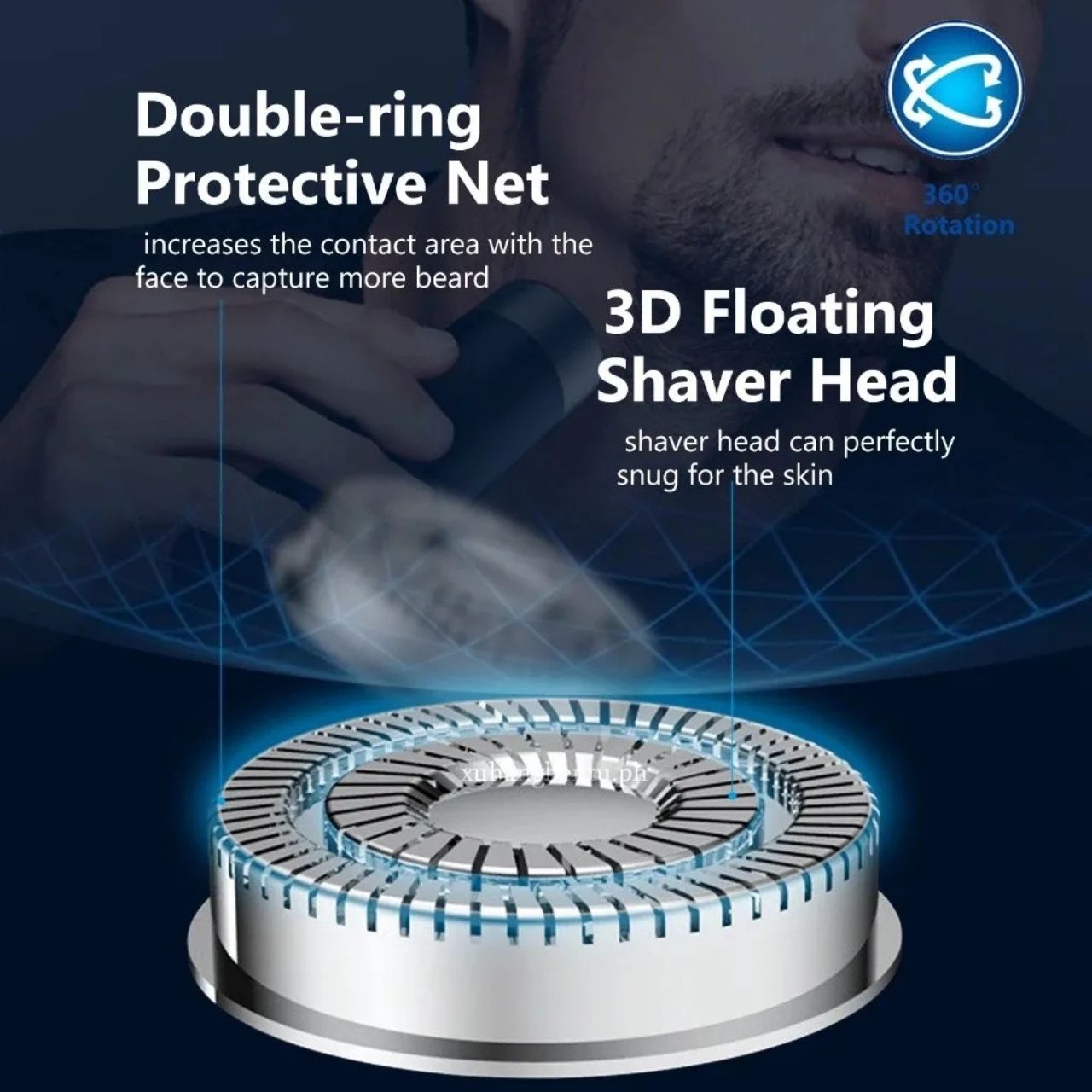 GlideShaver, electric shaver for wet and dry shaving - Image 2