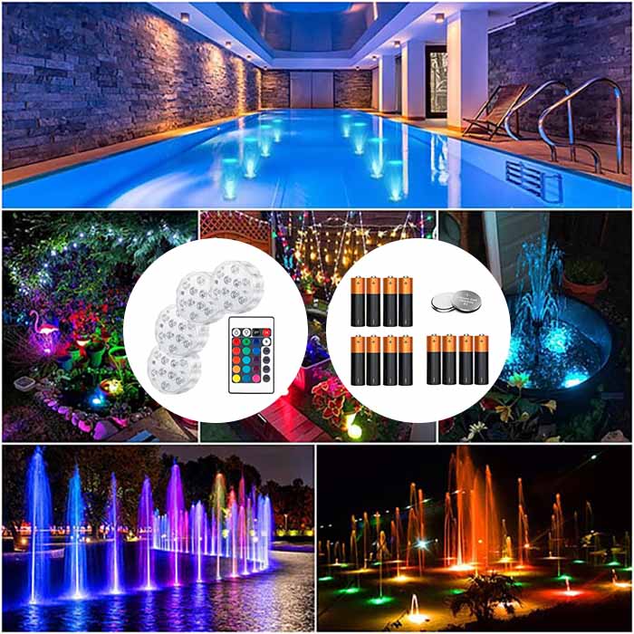 GlowBundle, 4 waterproof LED lights + battery set - Image 2