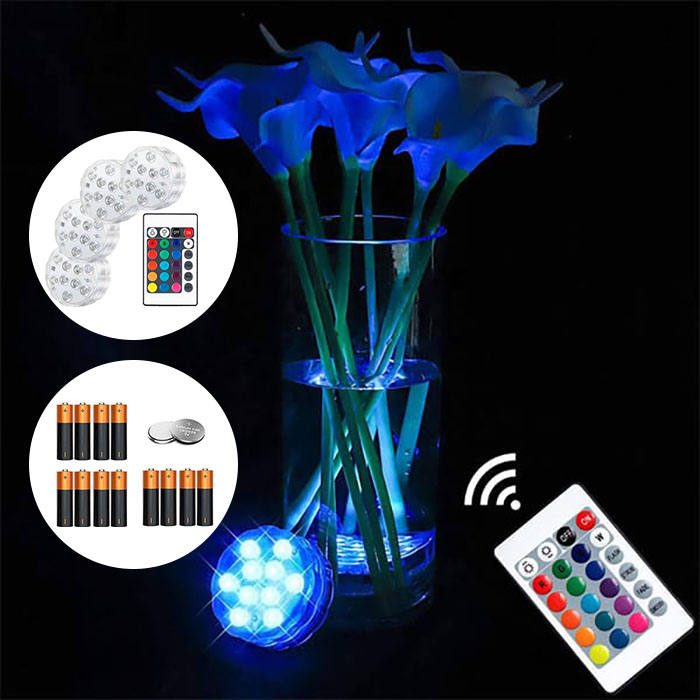 GlowBundle, 4 waterproof LED lights + battery set - Image 4