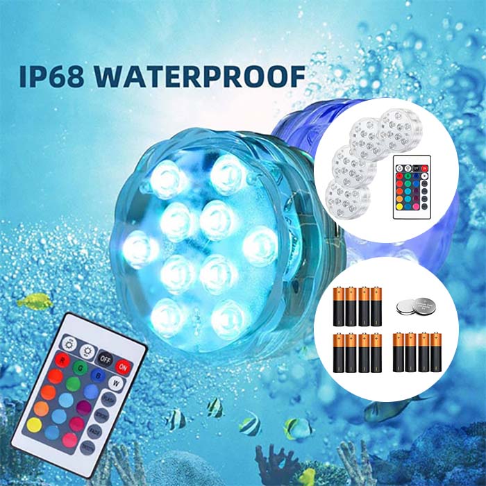 GlowBundle, 4 waterproof LED lights + battery set - Image 6