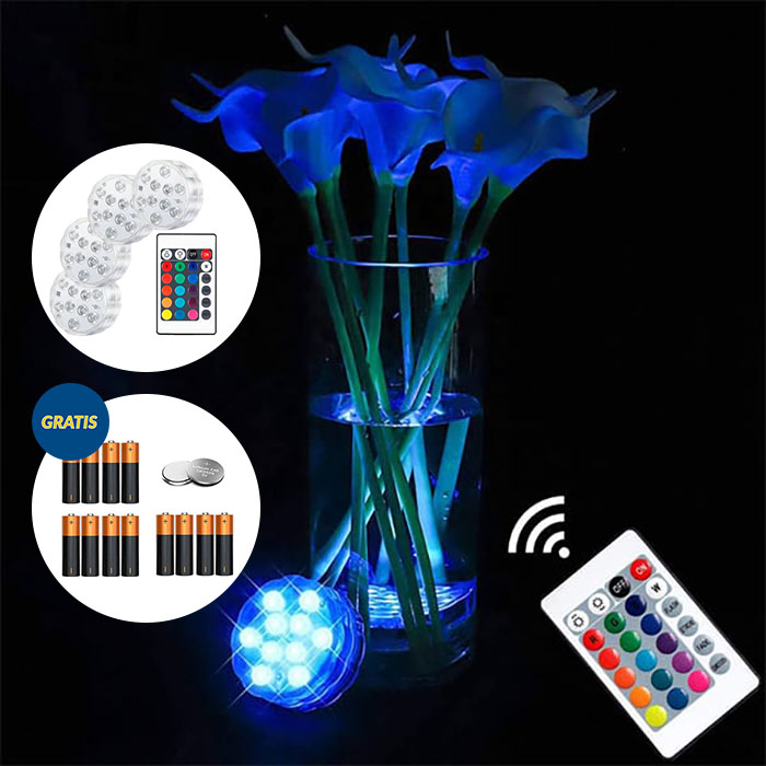 GlowBundle, 4 waterproof LED lights + battery set - Image 9
