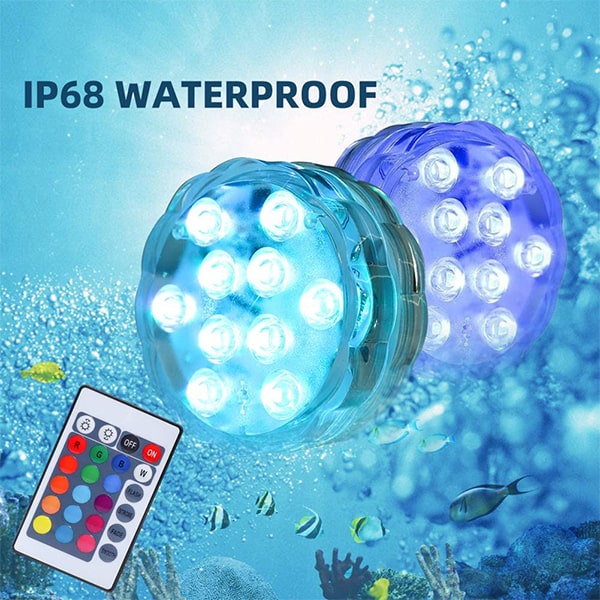 Waterproof lights conjure up everything from a romantic atmosphere to a real light-show! You can change the different light effects and colours with the remote control.