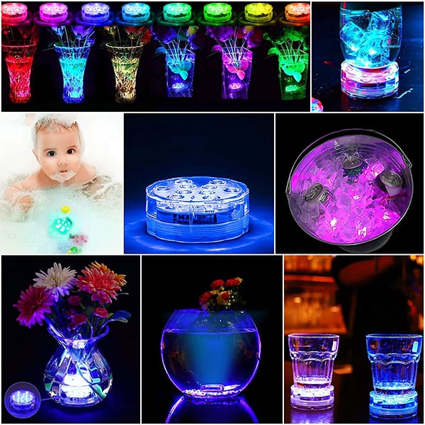 GlowWaterLights, 4 waterproof LED lights with remote control - Image 2