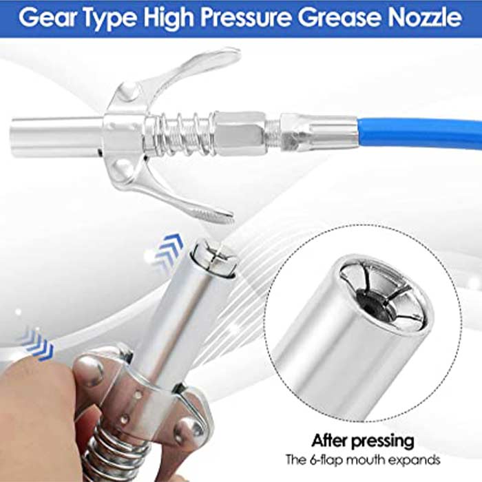 The nozzle fits extremely well on the lubrication site.