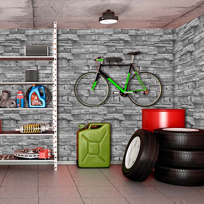 GreyBricks, self-adhesive wall stickers with 3D grey brick look - Image 8