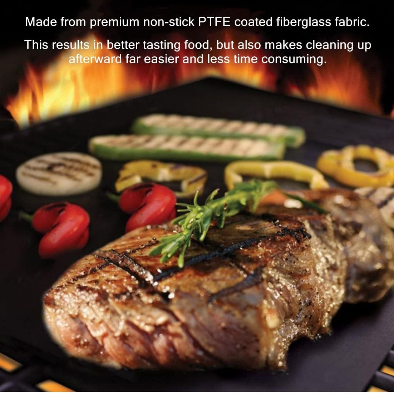GrillBundle, grill mat set (5 pieces) and grill cleaning brush - Image 7