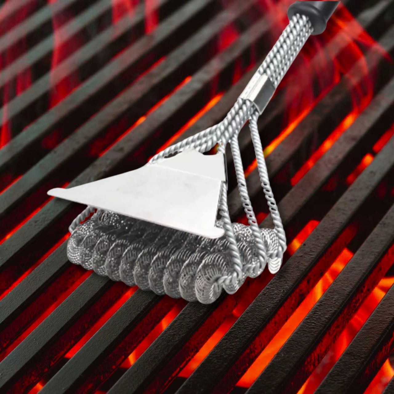 GrillBundle, grill mat set (5 pieces) and grill cleaning brush - Image 8
