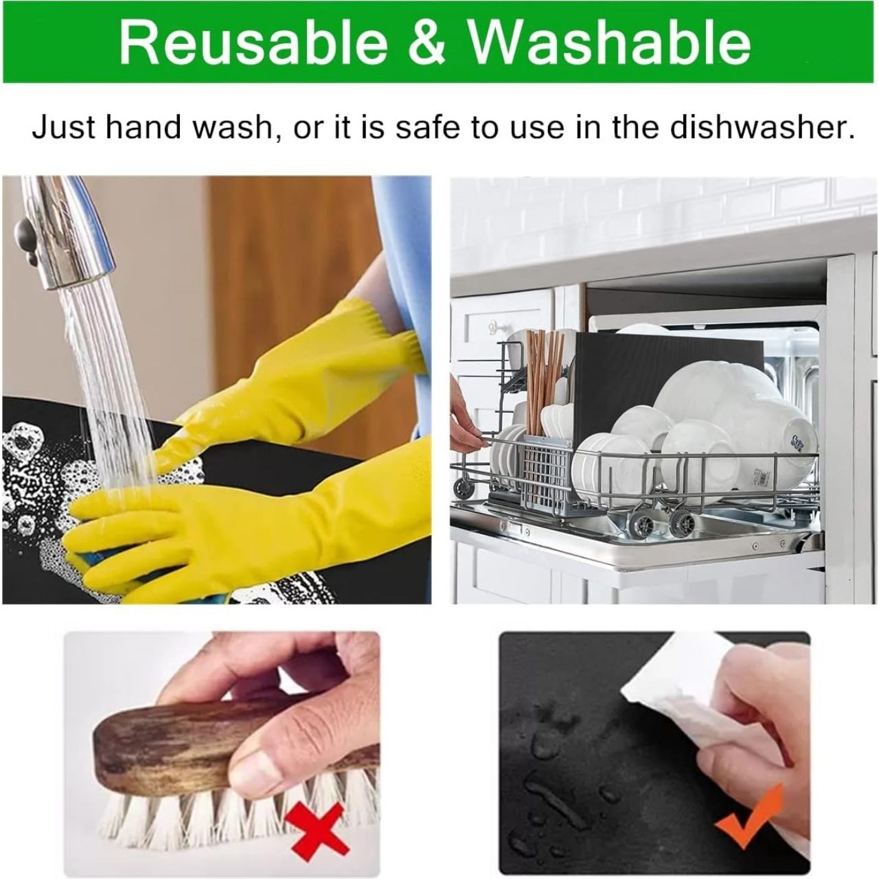 GrillBundle, grill mat set (5 pieces) and grill cleaning brush - Image 9