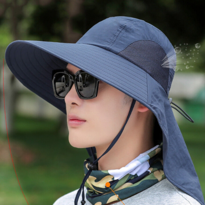 Sun hat with neck protection - Image 1