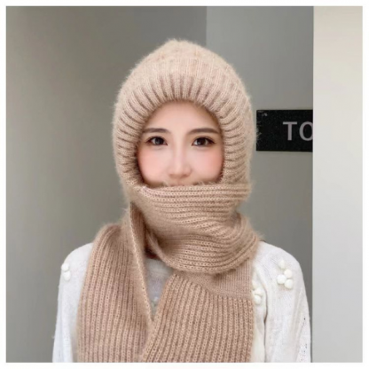 Knitted winter hood scarf - Image 3