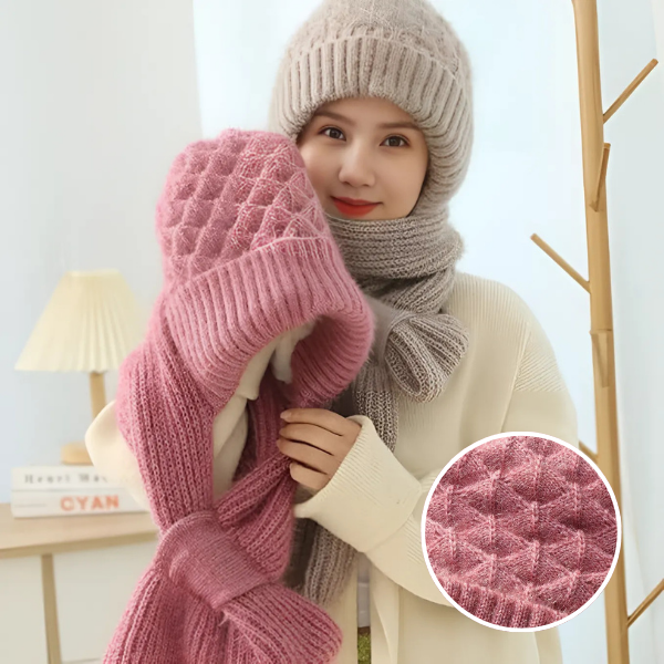 Knitted winter hood scarf - Image 5