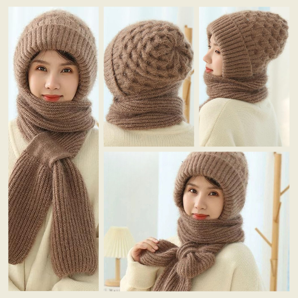 Knitted winter hood scarf - Image 6