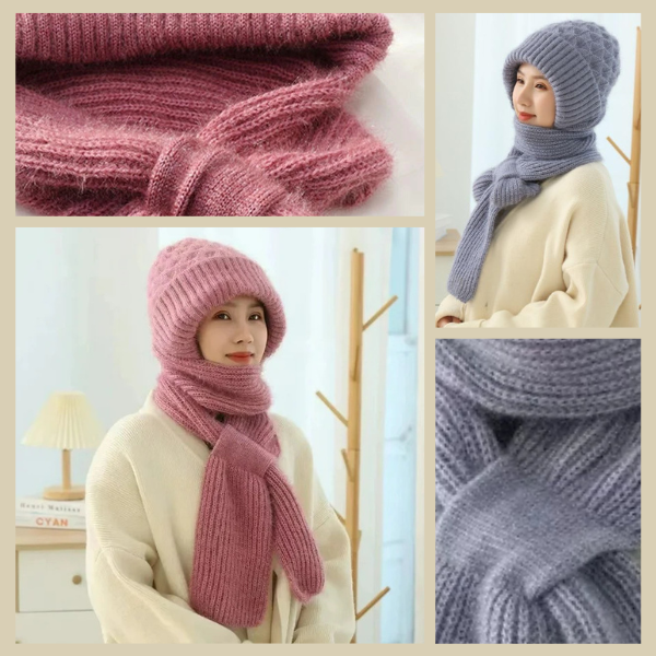 Knitted winter hood scarf - Image 7
