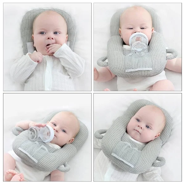 Baby feeding pillow with bottle holder - Image 8