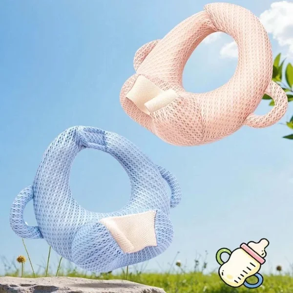 Baby feeding pillow with bottle holder - Image 9