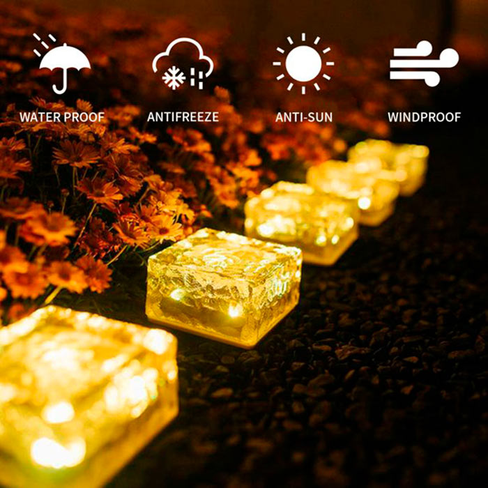 IceCubeLights, solar garden lights in cube shape (2 pcs) - Image 3