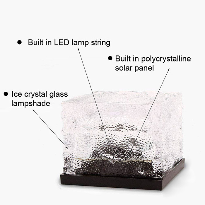 IceCubeLights, solar garden lights in cube shape (2 pcs) - Image 4
