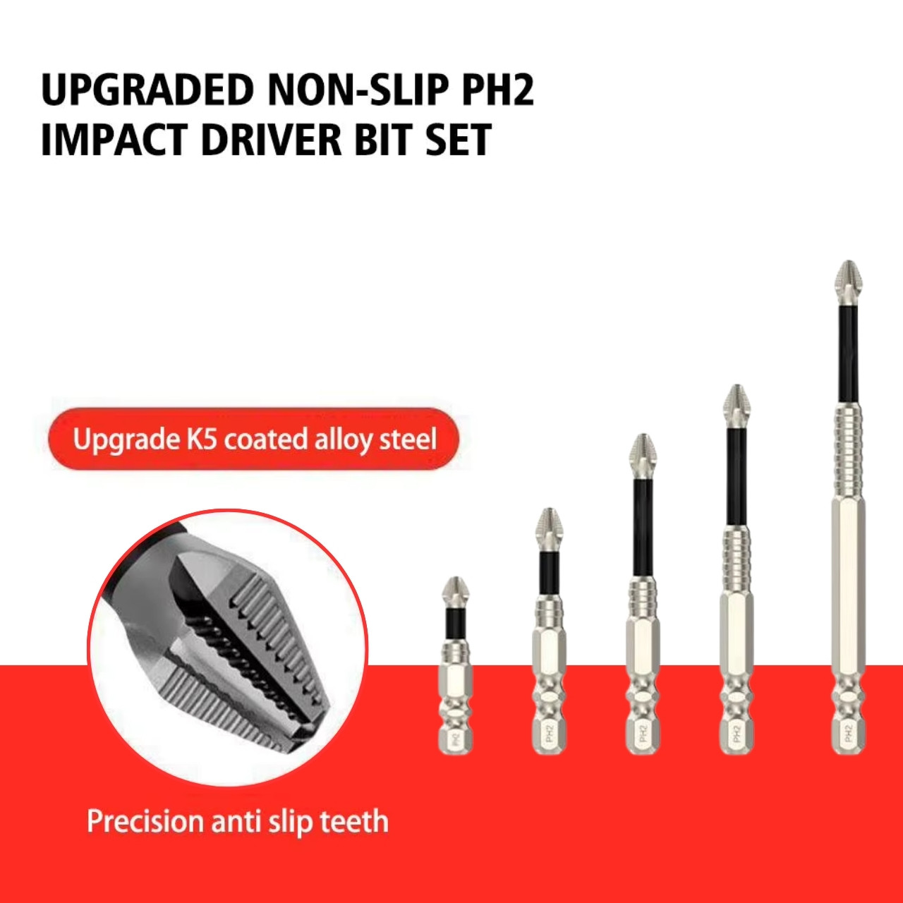 ImpactBits, set of 5 magnetic screwdriver bits - Image 4