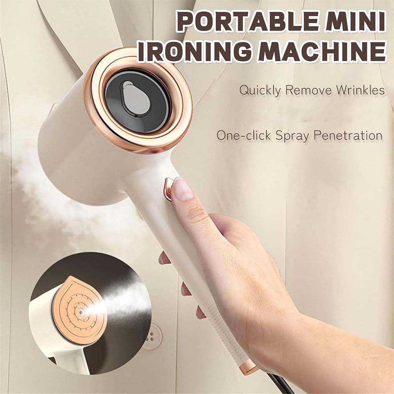 Small and lightweight, perfect for travelling and quickly refreshing your clothes.