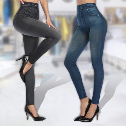 Shaping jeans-look leggings - Image 2