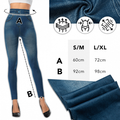 Shaping jeans-look leggings - Image 3