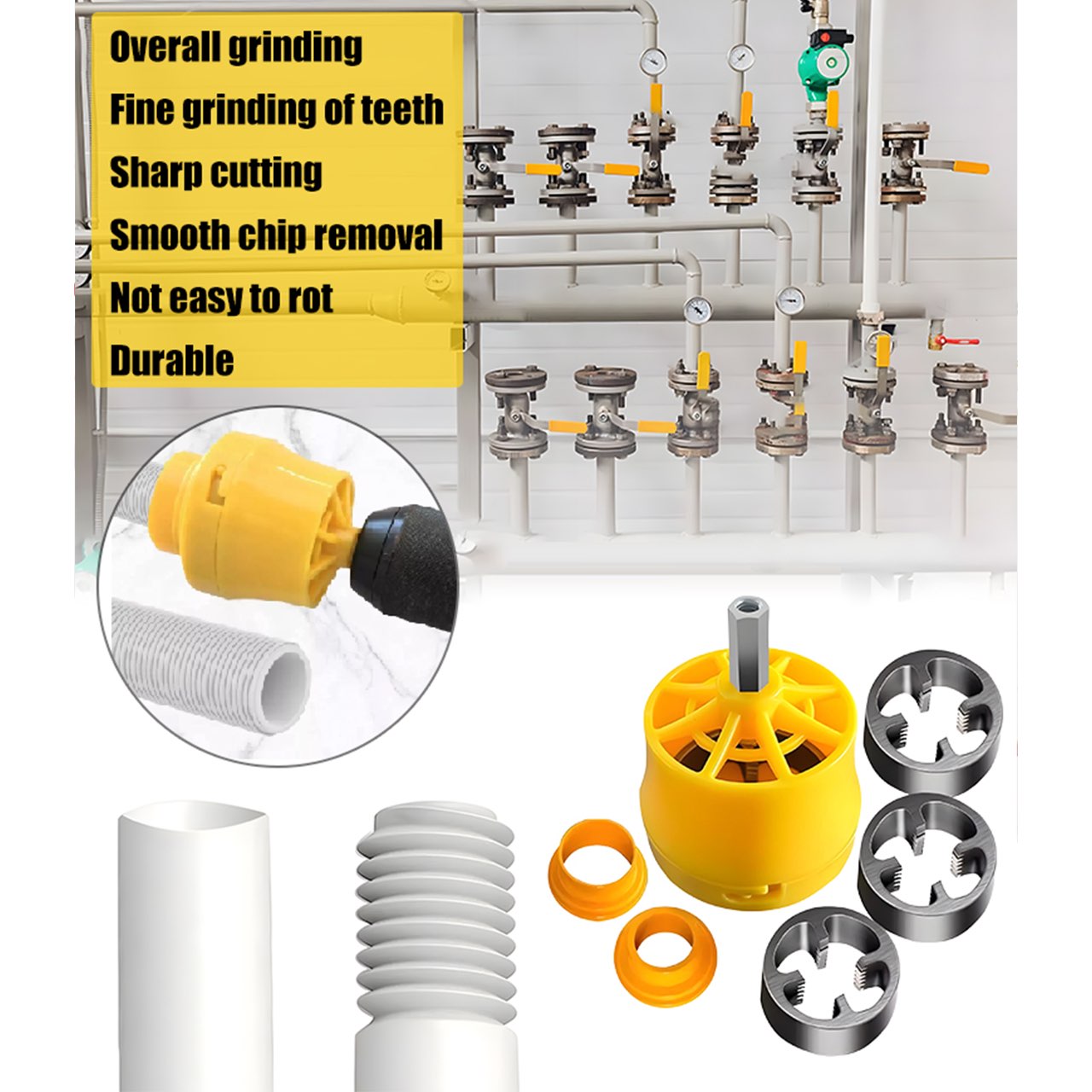 Made of durable steel to resist wear and corrosion.