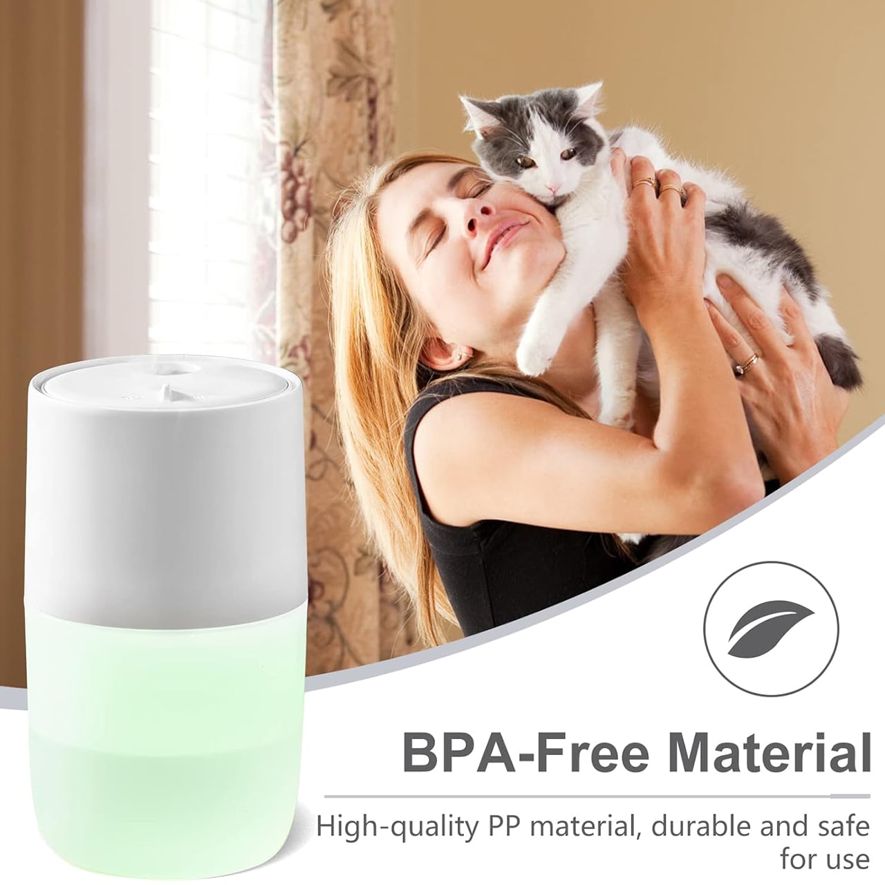 The diffuser is quiet, so it's also suitable for children's rooms and bedrooms.