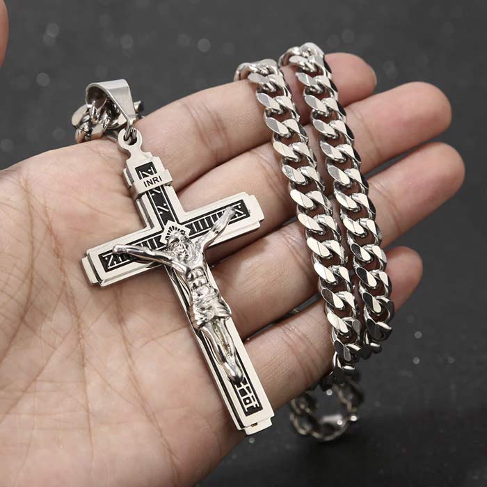 JesusNecklace, silver necklace with Jesus - Image 4