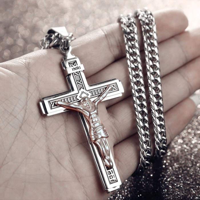 JesusNecklace, silver necklace with Jesus - Image 6