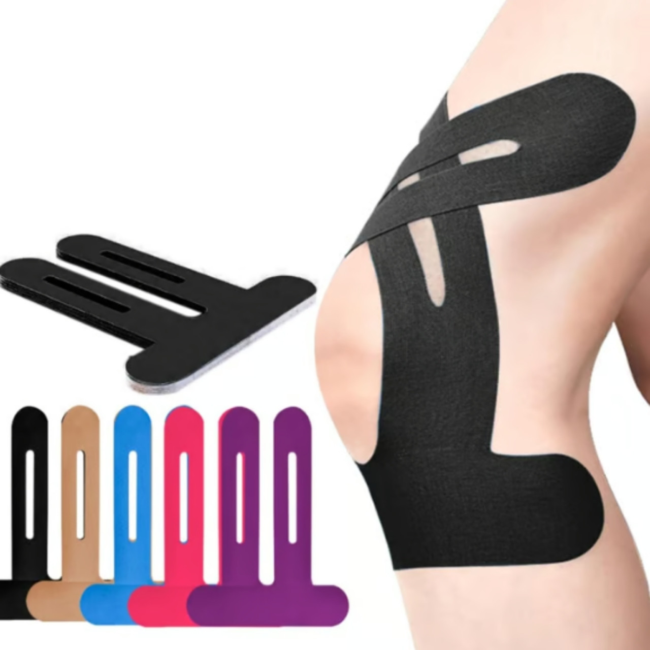 KinesTape, kinesiology knee tape (10 pieces) - Image 2