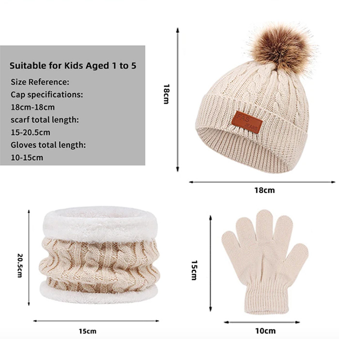 KnittSet, warm winter kids set - Image 2