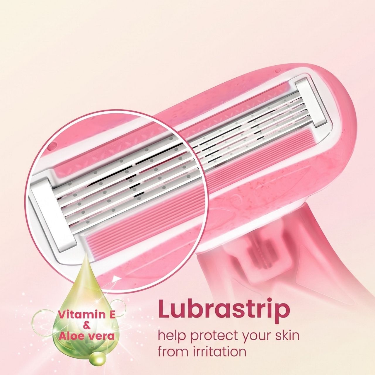 Aloe vera and vitamin E gel to moisturise and protect the skin