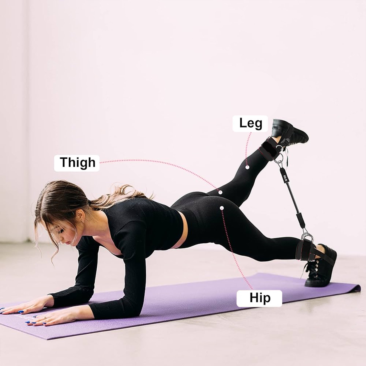 Three different resistance levels (18, 9 and 4.5 kg) for a personalised workout.