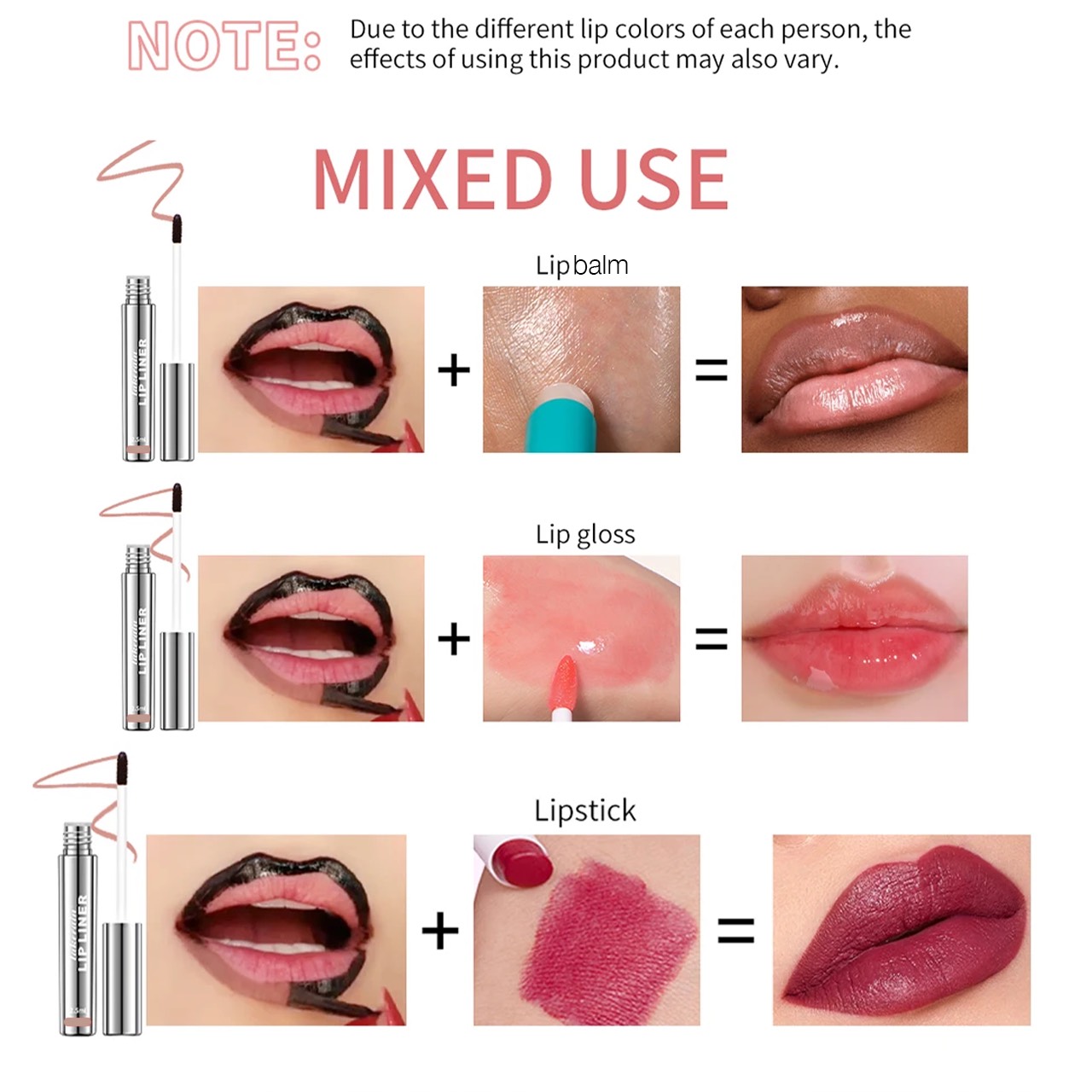 The lip liner is waterproof.