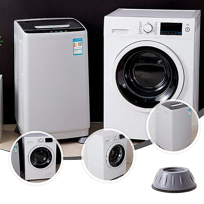 Wash whenever you want, because the mats will keep the washing machine noise-free!