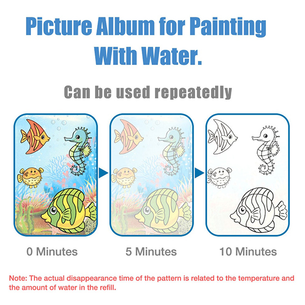 MagicWaterBook, a set of 3 magic watercolour pencils for creating without dirt - Image 7