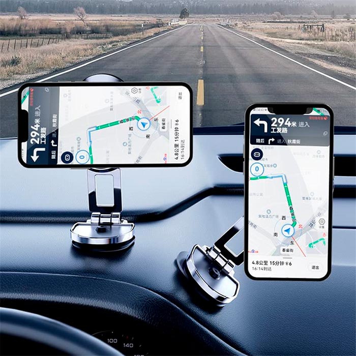 Easy to use - stick the car phone holder on a flat surface, place the magnet on the phone and place the phone on the holder!
