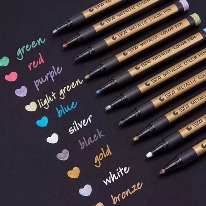 MetallicColorPen, 10-pack creative marker set - Image 4