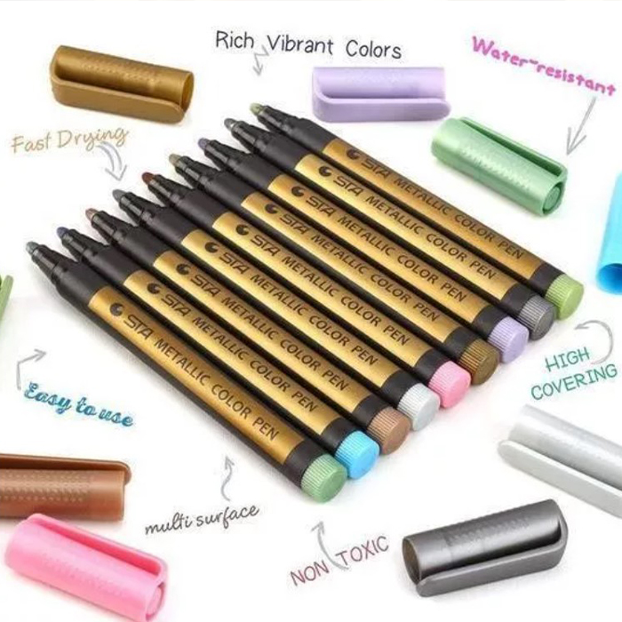 MetallicColorPen, 10-pack creative marker set - Image 10