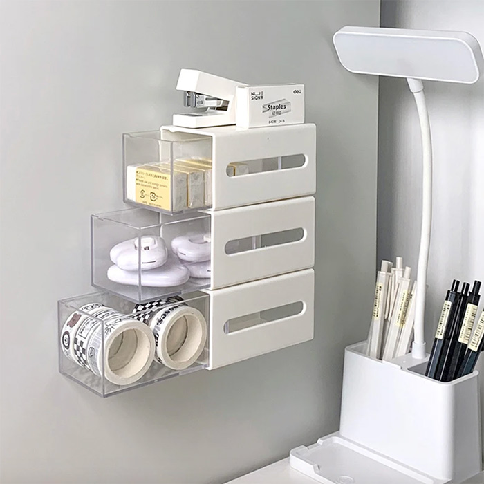 Easy to install on the wall with the self-adhesive design!