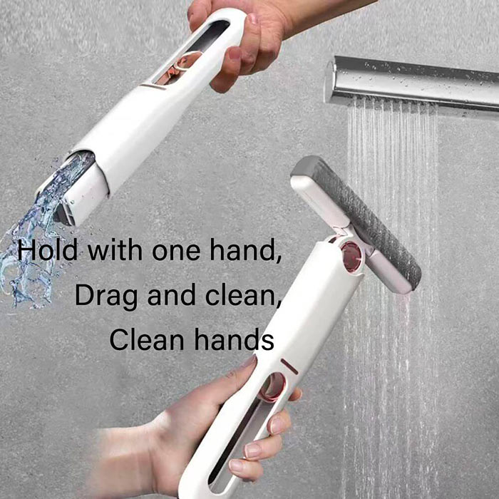 The sponge cleaner is foldable - simply pull the sponge and fold it at the same time!