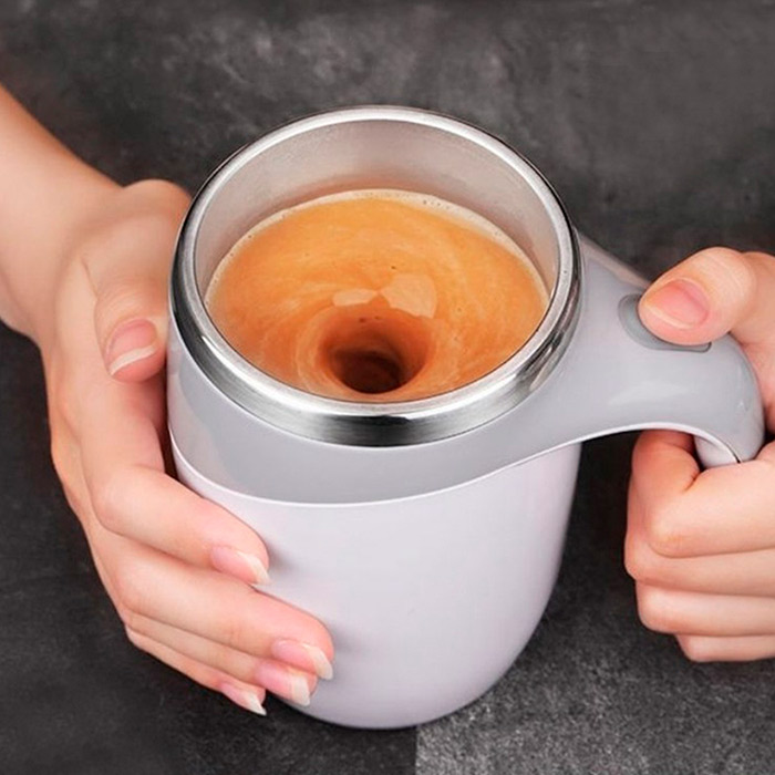 A thermo mug is a great choice for on the go - pour your coffee or tea inside and it will stay the right temperature for longer!