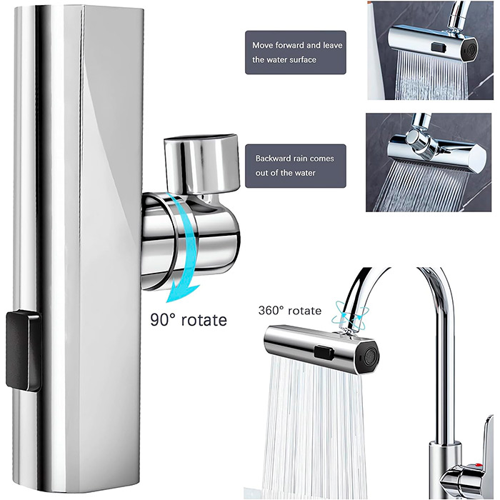 You can turn the tap extension 360°!