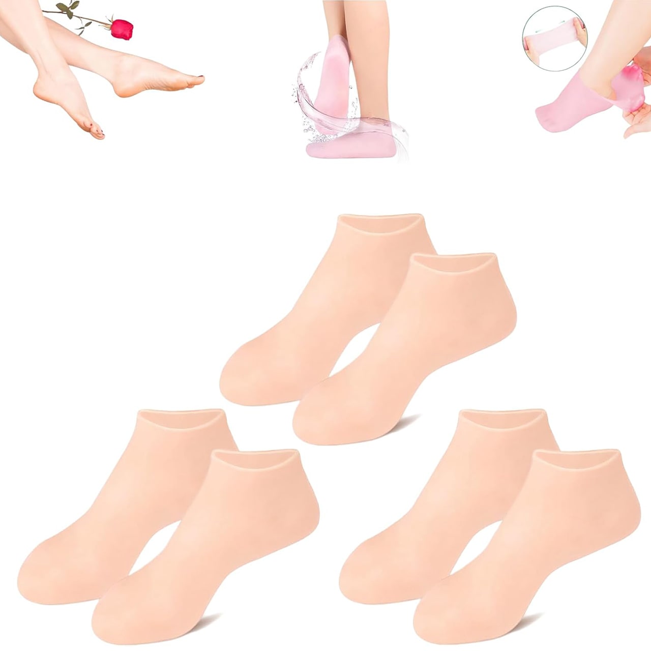 MoistMask, moisturising silicone foot care socks - Image 3