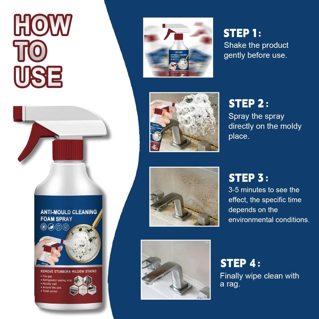 MoldFix, cleaning foam for removing mould stains - Image 3