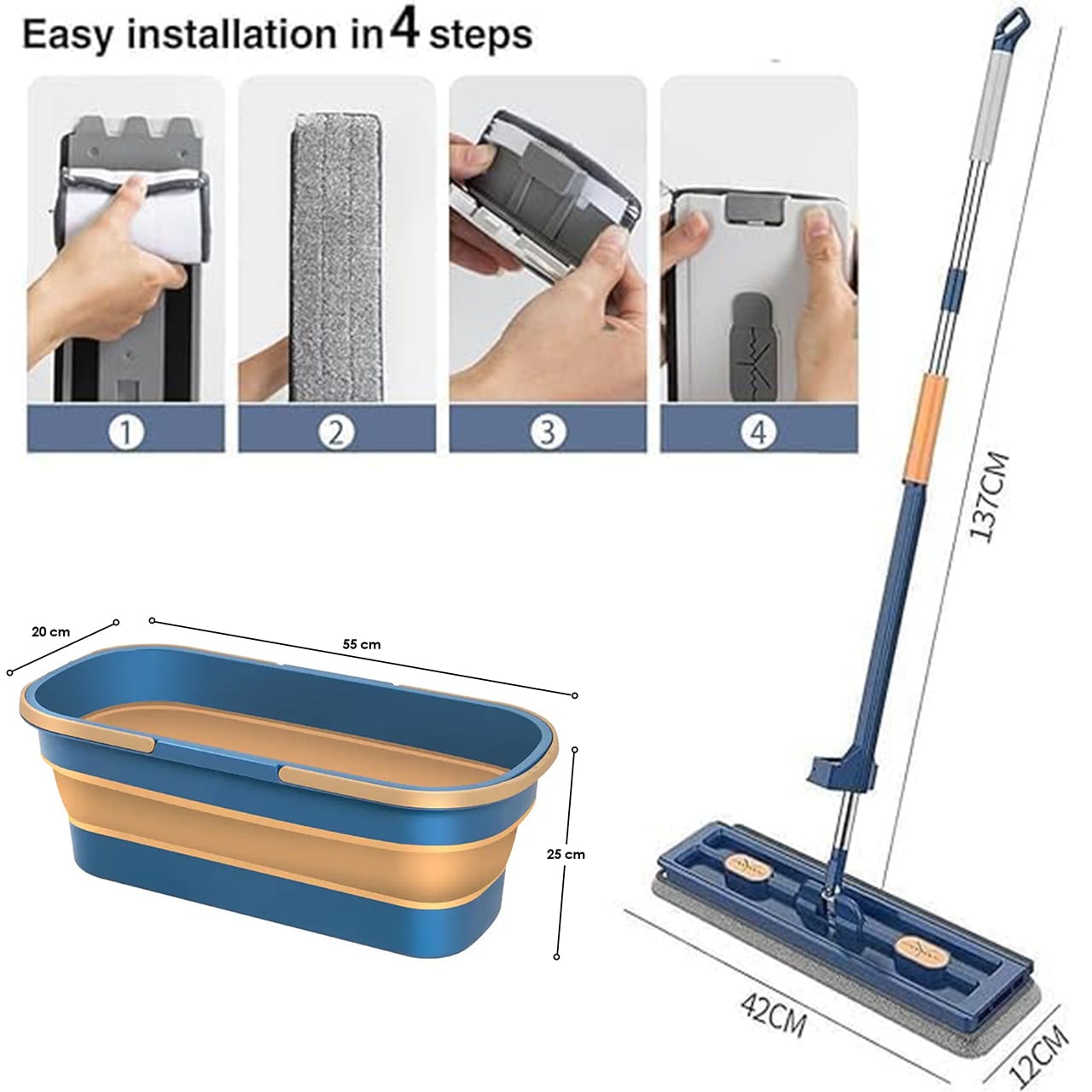 MopBundle, 360° cleaning tool and foldable bucket for easy cleaning - Image 4